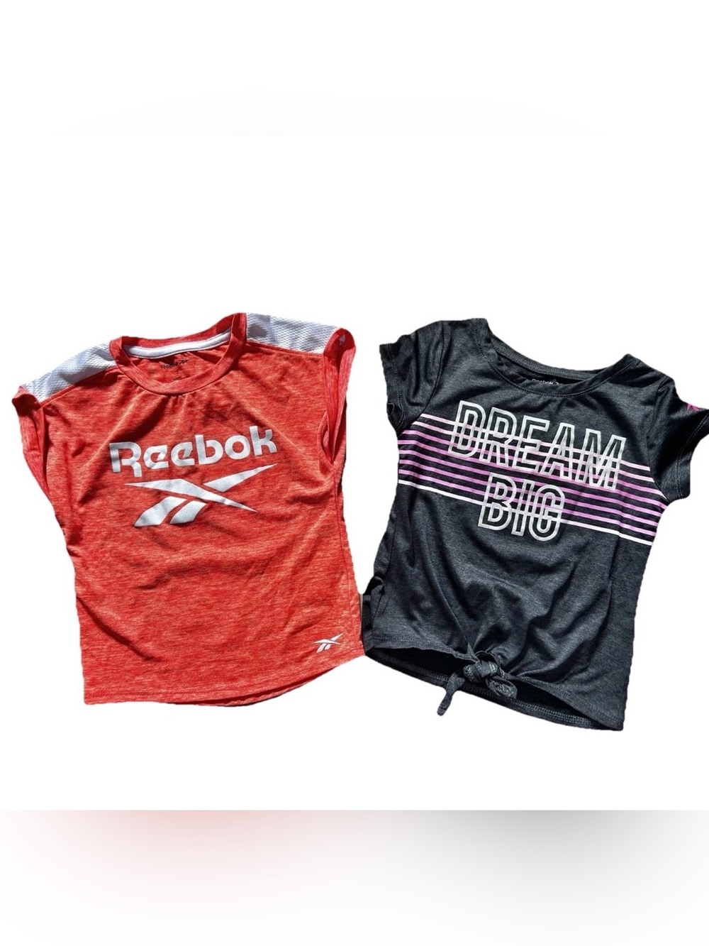 Reebok red and grey crop tops bundle for girls - size 5